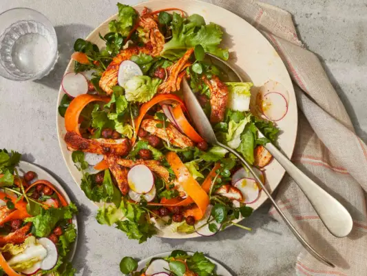 Receita de Salada com Grão de Bico Crocante