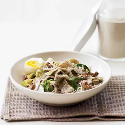 Pasta Cremosa Di Grano Saraceno Con Funghi Selvatici