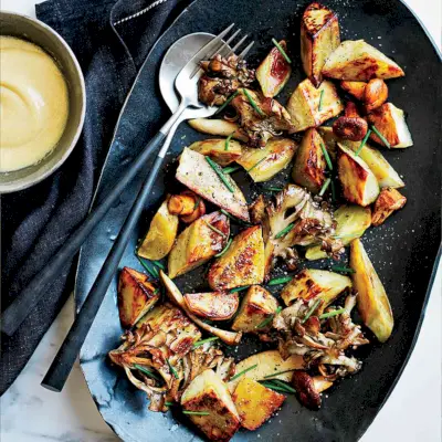 Salada de Batata Doce e Cogumelos