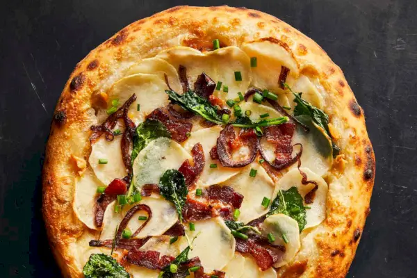 Pizza Di Patate Con Crème Fraiche E Pancetta