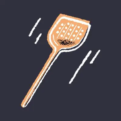 Illustrazione di una buccia di pizza