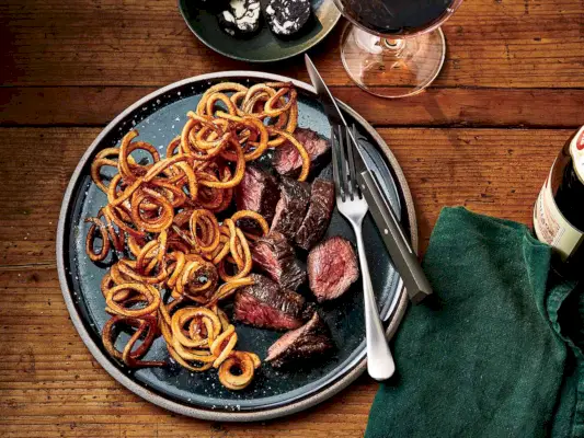 Receta de bistec frito con mantequilla de ajo negro