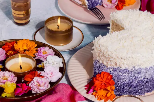 Ombre Coconut Burfi Cake