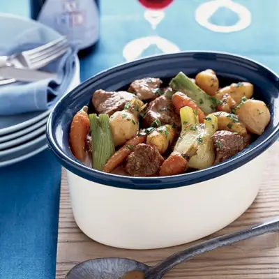 Ragoût d'agneau aux légumes racines