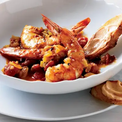 Ragoût de crevettes à la marseillaise