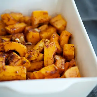 Calabaza moscada con harissa casera