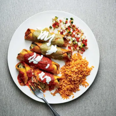 Kartoffel- und Poblano-Taquitos