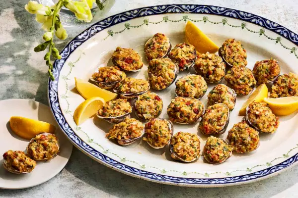 Gefüllte Muscheln mit Linguica und Rucola