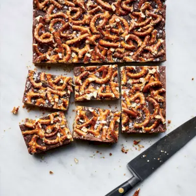 Barres de bretzels au chocolat salé-sucré
