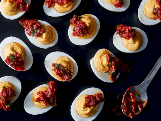 Shakshuka Deviled Eggs
