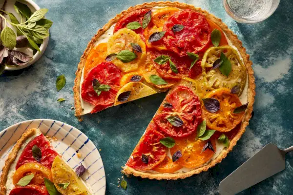Crostata Di Pomodoro E Formaggio Di Capra