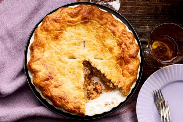 Torta creola di gamberi