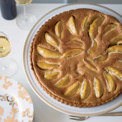 Torta de creme de maçã Granny Smith e manteiga marrom