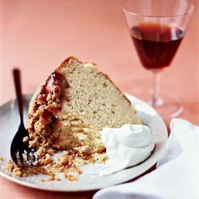 Bolo de maçã temperado de cabeça para baixo