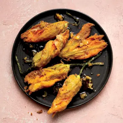 Fleurs de courgettes farcies au homard
