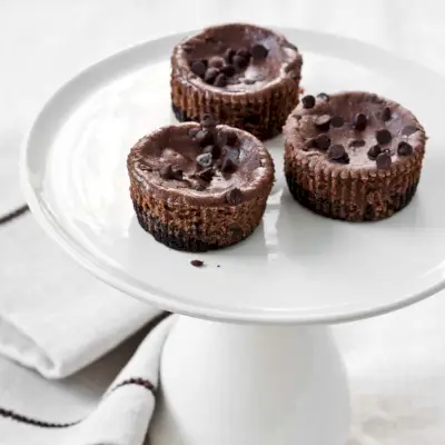 Mini-Schokoladen-Haselnuss-Käsekuchen