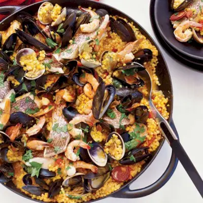 Paella al estilo sardo