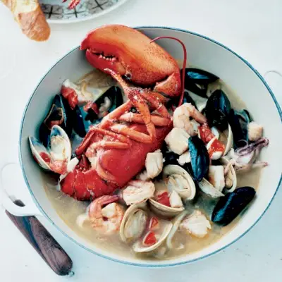 Guiso de Marisco con Zabaglione al Azafrán