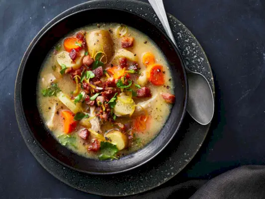 Rezept für Hähnchen-Schmorbraten-Eintopf