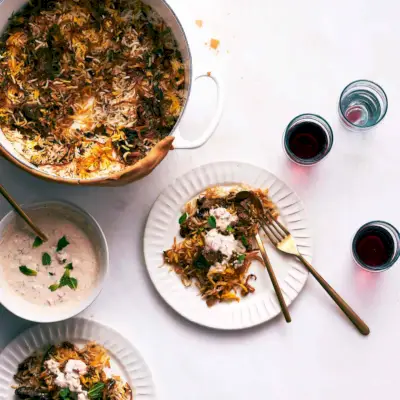 Biryani de cordeiro Hyderabadi