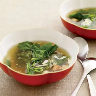 Consommé de Ervilha com Hortelã