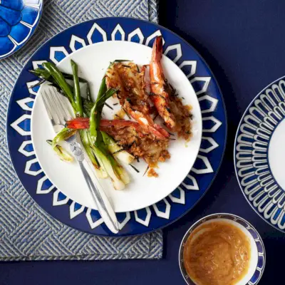 Grillowane krewetki Jumbo z masłem Kimchi-Miso