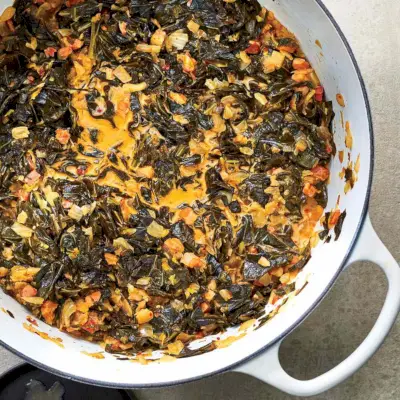 Collard Greens w kremie kimchi