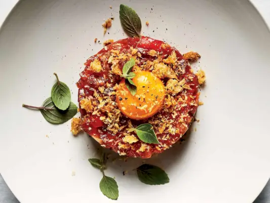 Tuna Tartare with Cacciatore Vinaigrette