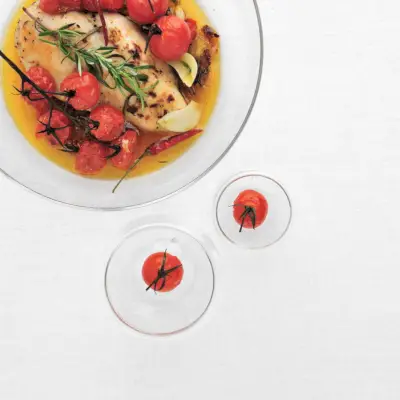 Honig-Rosmarin-Hähnchen mit Kirschtomaten