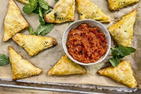 Kruche ciasteczka Andouille i Callaloo