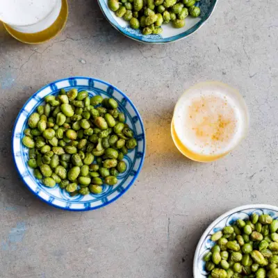 Pieczone przekąski Edamame