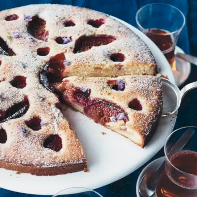 Torta di lamponi e fichi