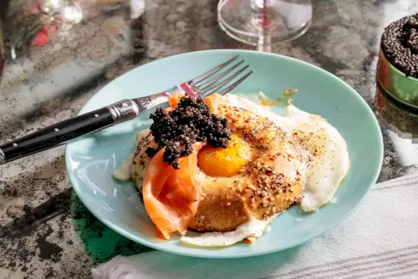 Recept na vajce v dierke na bagel