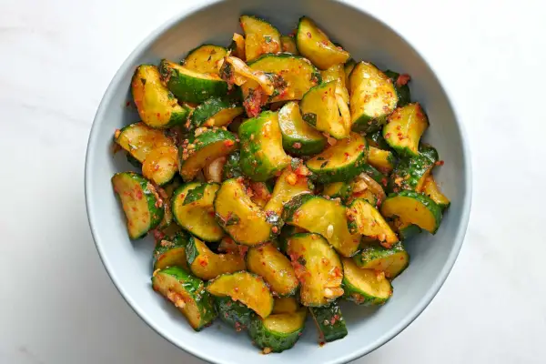 Miska szybkiego kimchi ogórkowego