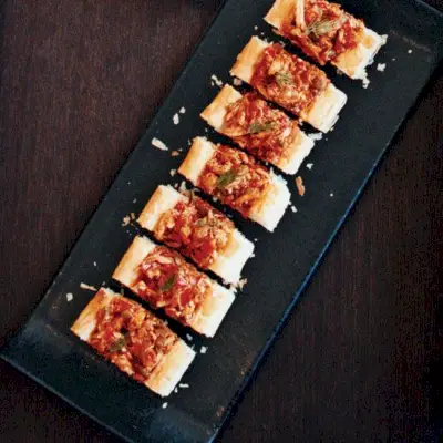 Empanadas de crabe à face ouverte