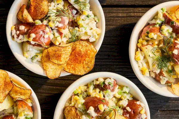 Ricetta Insalata Di Patate Con Mais Fresco E Basilico