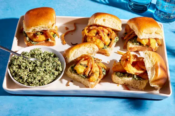 Slider Pakora di gamberetti