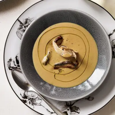 Porcini-and-Gaštanová polievka