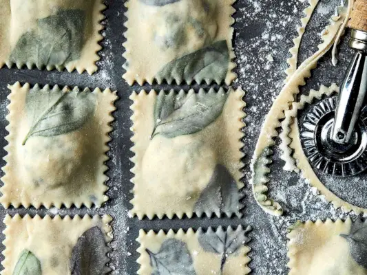 Raviolis au basilic