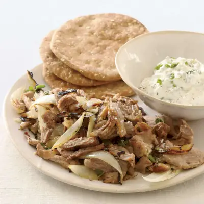 Vepřové Souvlaki s Tzatziki
