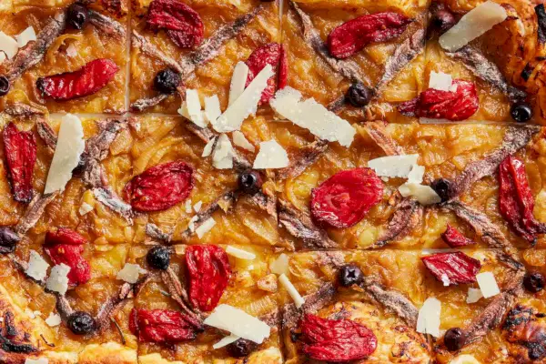 Pissaladière de tomate asado
