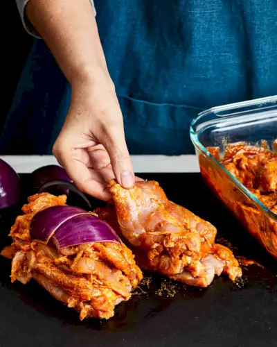 뒷마당 치킨 샤와르마 기법