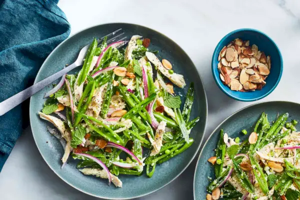 Rezept für Zuckererbsensalat