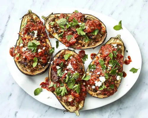 Melanzane Ripiene Al Forno Con Salsiccia Italiana