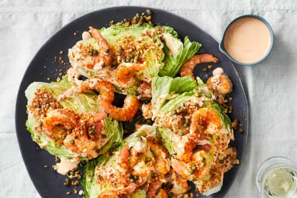Rezept für Shrimps-Wedge-Salat