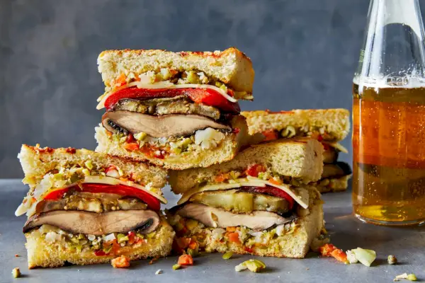 Receta de muffulettas vegetarianas