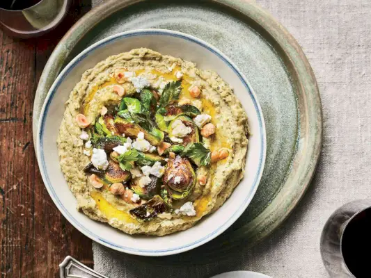 Baba Ghanoush aux choux de Bruxelles