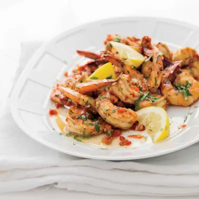 Crevettes créoles à l'ail et au citron