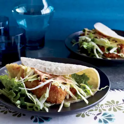 Knusprig gebratene Fisch-Tacos