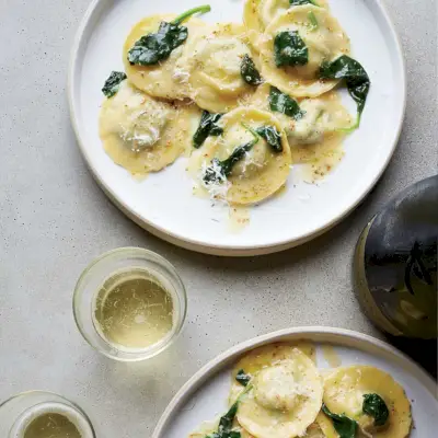 Spinat-Prosciutto-Ravioli
